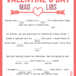 Valentines Mad Libs Printable Printable World Holiday