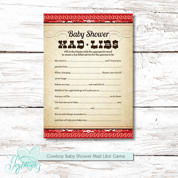 Western Movie Mad Libs Printable Mad Libs Printable