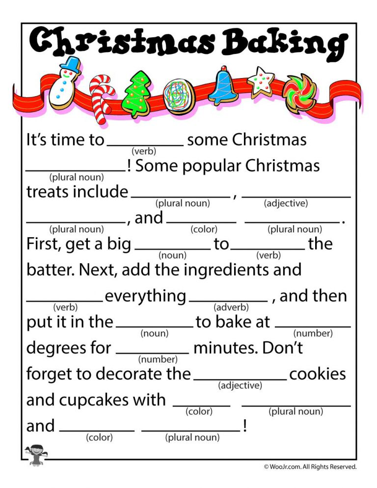 Winter Mad Libs Printable Printable Word Searches